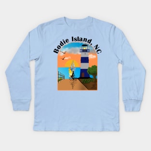 Bodie Island Lighthouse, North Carolina Kids Long Sleeve T-Shirt
